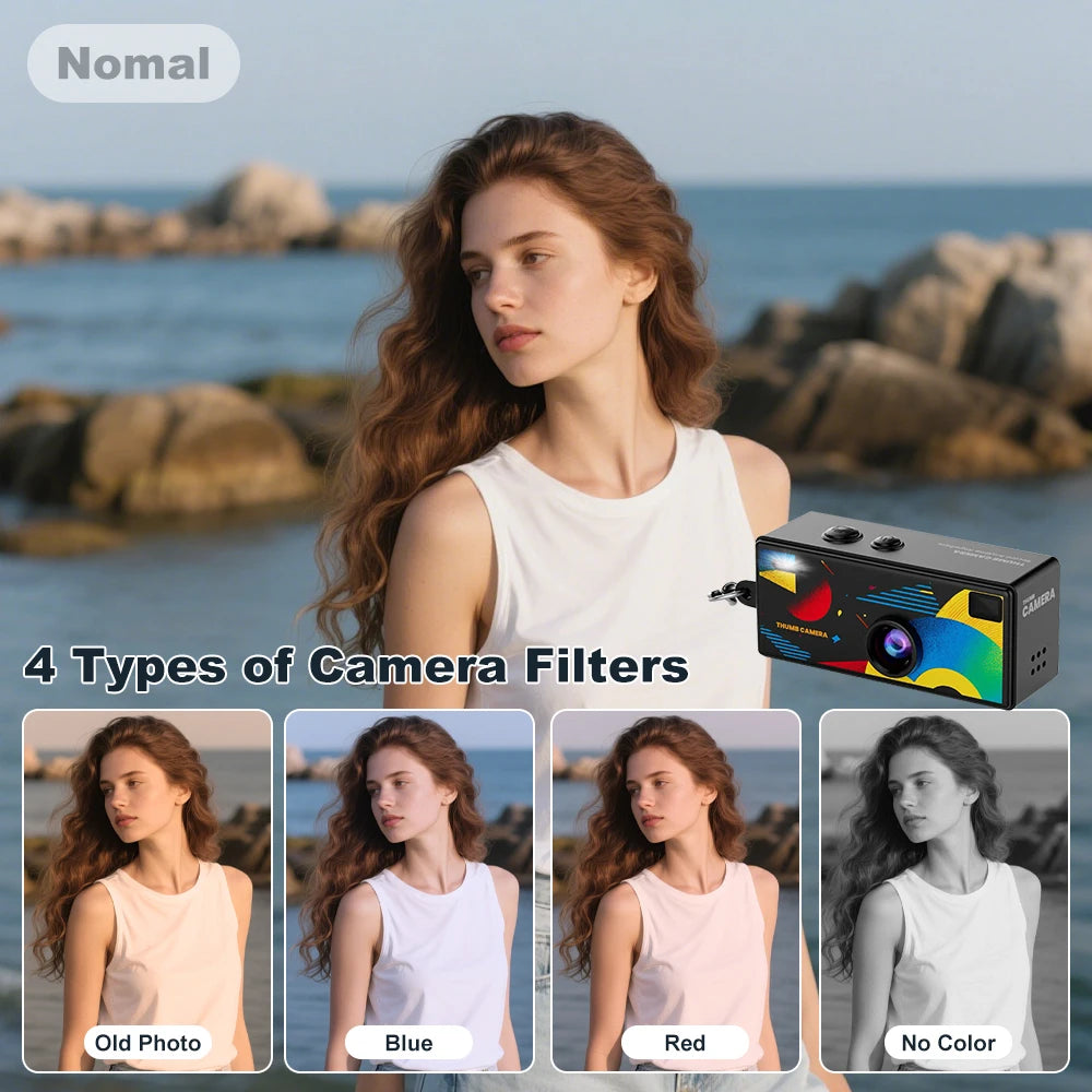 Cámara Retro Mini 1080P con Llavero