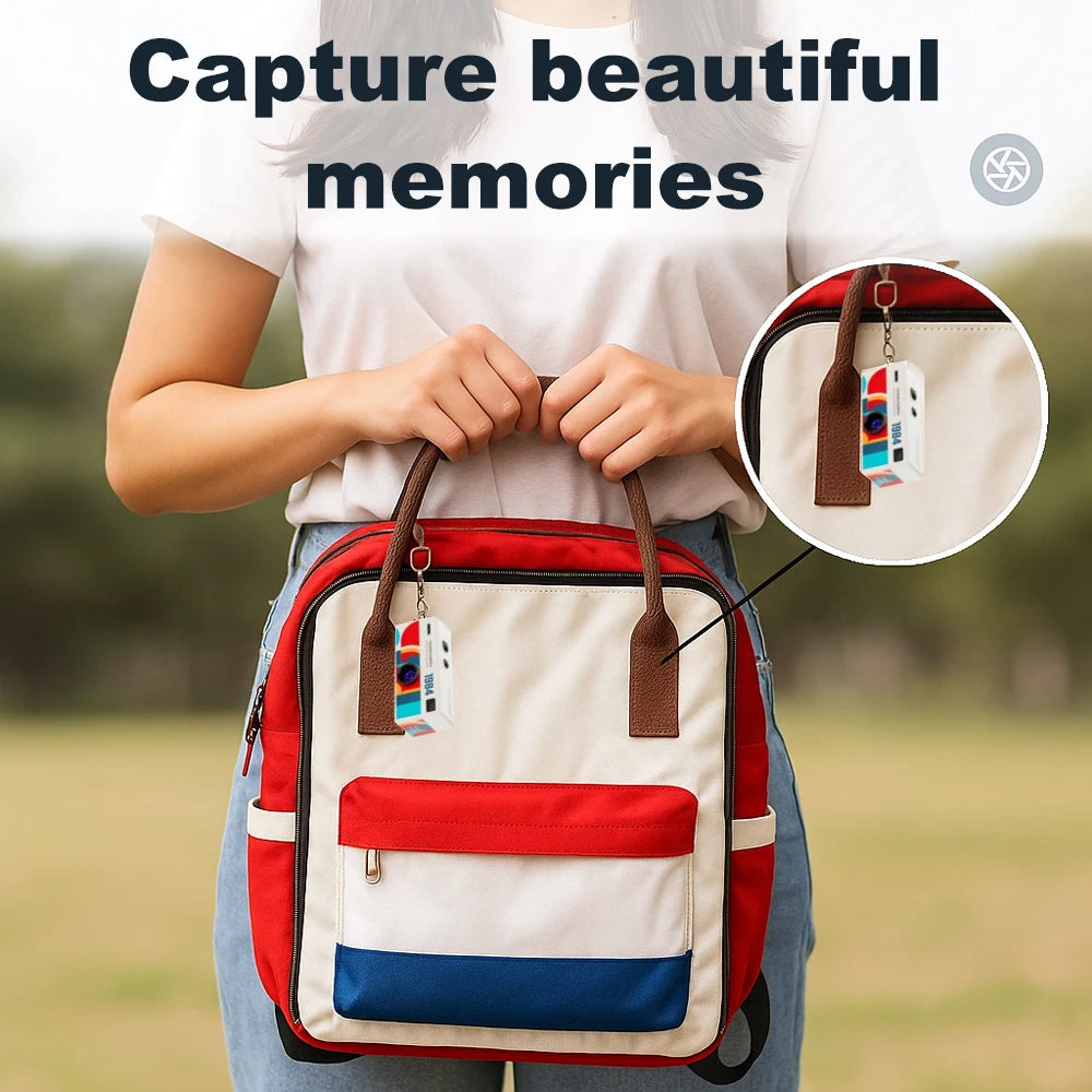 Cámara Retro Mini 1080P con Llavero